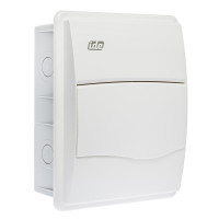 Корпус розподільчий внутр. IDE біле вікно ORO,1x8 модуля 248x210x97, IP40, з шинами N і PE