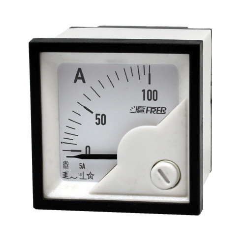 Aмперметр 90° прямого включения 10А 48х48мм Frer (F48EAX010XSD)
