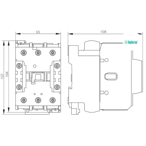 Контактор ISKRA KNL38-00 Q7 380/415V/50/60Hz