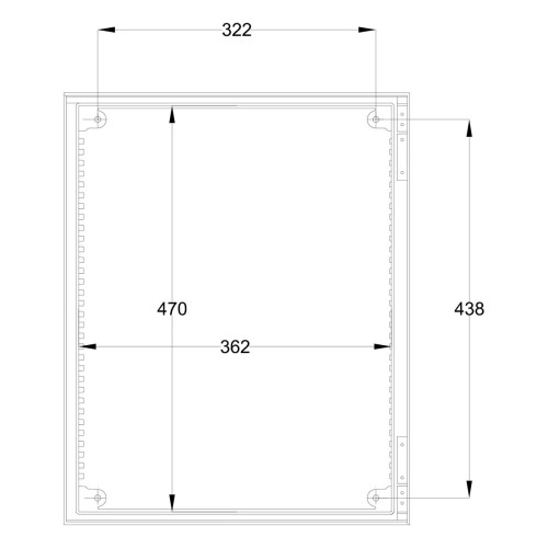 Шкаф из полиэстера IDE 600x500x230 серии GLASS IP66 (POL605023)