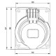 Розетка встроенная наклонная силовая IDE 32A 415В 3P+E IP44 Красный (3305) Розетка встроенная наклонная силовая IDE 32A 415В 3P+E IP44 Красный (3305)