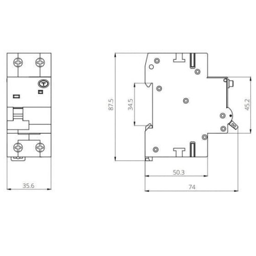 Диференційний вимикач 25A 1P+N A 30mA ISKRA KAFI2С25A (786100856000)