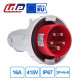 Вилка кабельна IDE 16A 415В 3P+N+E IP67 Червоний (3603)