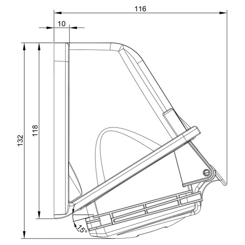 Настенная розетка силовая IDE 32A 415В 3P+T IP44 Красный (3325)