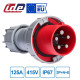 Вилка кабельна IDE 125A 415В 3P+N+E IP67 Червоний (3656)