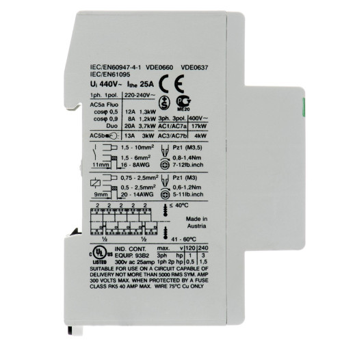 Контактор BENEDICT R25-40 25А 4NO 230В 50Hz (16373)