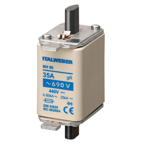 Предохранитель ножевой gR NH-00 35A 690В ITALWEBER (1543035)