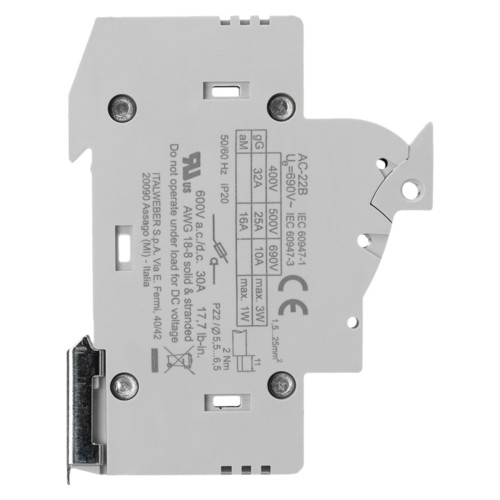 Тримач запобіжників 1P DCH 10x38 32A 690В Italweber (2341038)