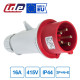 Вилка кабельная IDE 16A 415В 3P+N+E IP44 Красный (3103)