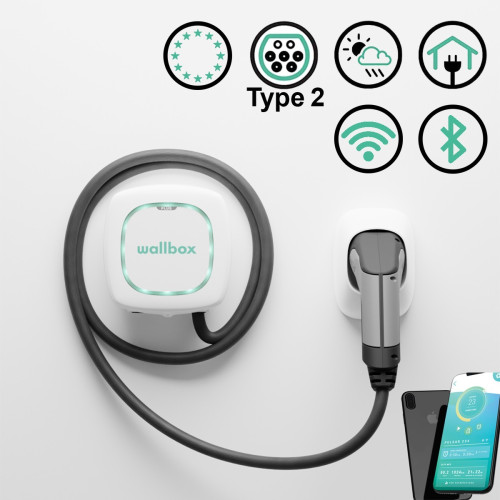 Зарядная станция 16А 11кВт Тype 2 кабель 5 м Wi-Fi BT Wallbox Pulsar Plus (PLP1-0-2-3-9-001)
