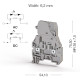 Клемма винтовая под предохранитель 5х20 ASK 3 MLD 110V DC 4 мм серая Klemsan (0.0.0.3.55529)