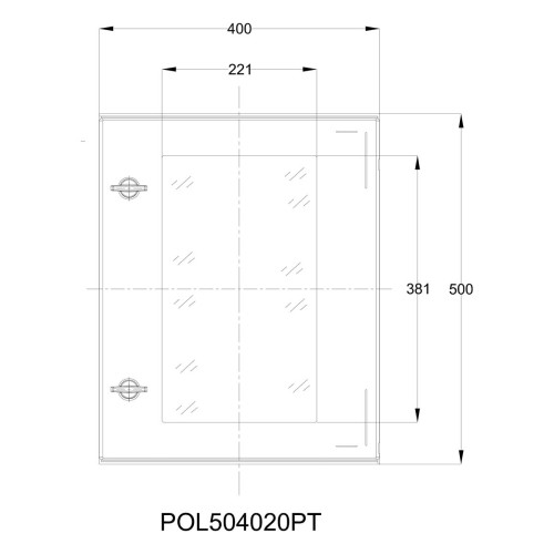 Шкаф из полиэстера IDE 600x500x230 серии GLASS IP66 (POL605023)