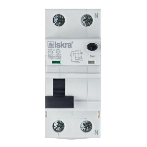 Диференційний вимикач 16A 1P+N A 30mA ISKRA KAFI2C16A (786100853000)