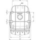 Настенная розетка силовая IDE 32A 415В 3P+T IP67 Красный (3825)