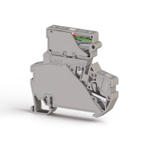 Клема швидкозажимна PYK 4 SLD 220V АC для запобіжників з розмикачем сіра Klemsan (0.0.0.3.07269)