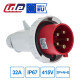 Вилка кабельная IDE 32A 415В 3P+N+E IP67 Красный (3606)