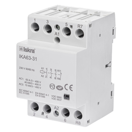 Модульний контактор IKA63-31, 230 V, AC Iskra