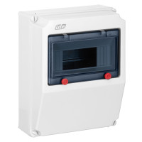 Настенный щит для силовых розеток 1х9 модулей 284x222x122мм IP67 с шинами N+PE IDE PRYMA (178P/RR)