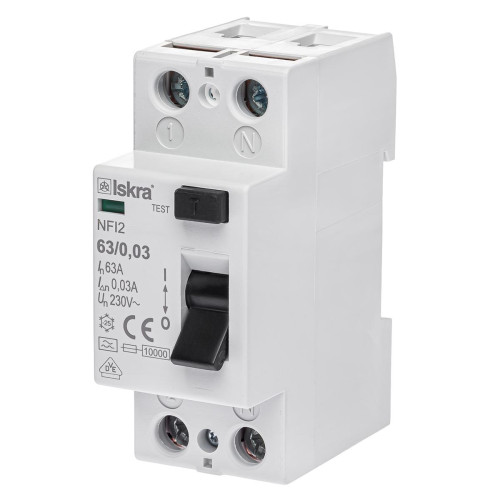 Устройство защитного отключения 63A 1Р+N A 30 mA ISKRA NFI2 (30104241000)