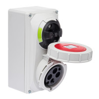 Розетка настінна з механічним блокуванням IDE MUNDIAL 3P+E 32 А 380–415 В IP67