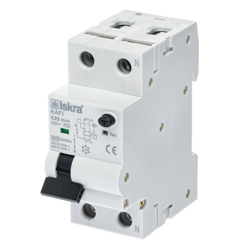 Диференційний вимикач KAFI2 AC 1P+N С25A/0,03 (7) ISKRA