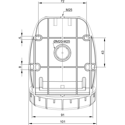 Розетка настенная силовая IDE 32A 415В 3P+N+T IP67 Красный (3826)