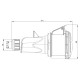 Розетка кабельная силовая IDE 32A 415В 3P+E IP44 Красный (3205)