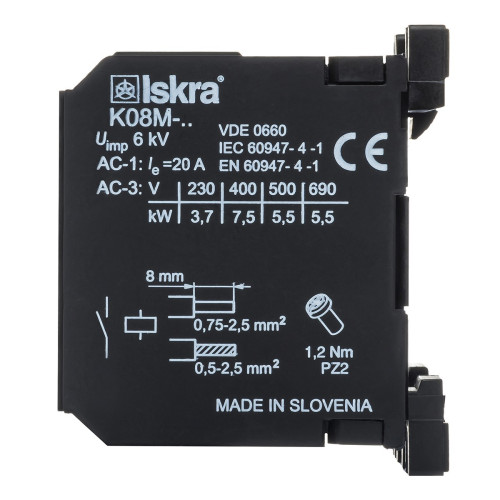 Контактор ISKRA K08M-10 M7 5А 1НО 230В 50 Гц (30041327000)