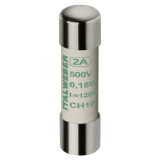 Запобіжник 10х38 2А аМ CH10 500В ITALWEBER (1422002)