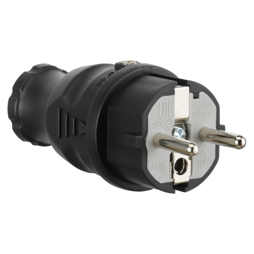 Вилка кабельная IDE SCHUKO 16A 250В 2P+E IP44 Черный (115)