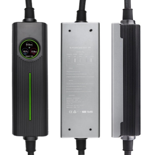 Зарядная станция BS-PCD050 Besen 32A-1Ф/24А-3Ф 230/400В 16 кВт розетка Type 2 с экраном + адаптерами на розетку Schuko 16A, CEE32A 3pin, CEE32A 5pin с кабелем 6,5 м + APP