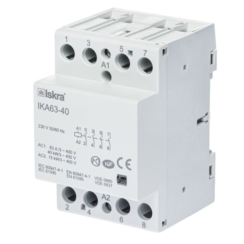 Модульный контактор IKA63-40, 230 V, AC Iskra