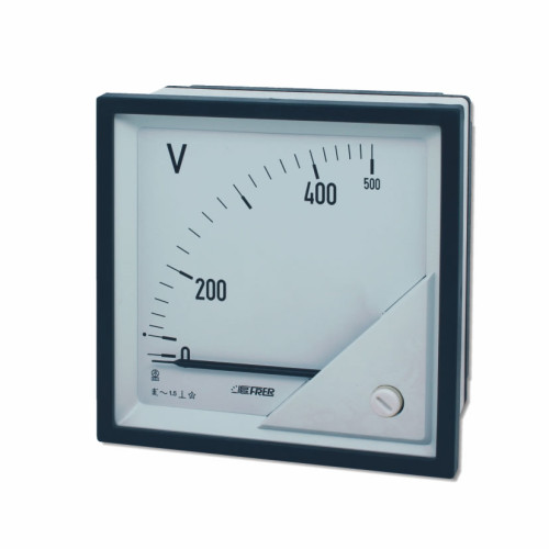 Вольтметр 90° вход 500/100В шкала 500В 72х72мм Frer (F72EVX500XCO)