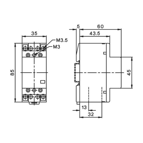 Контактор BENEDICT R25-13 25А 1NO + 3NC 230В 50Hz (16512)
