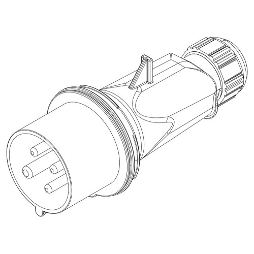 Вилка кабельная IDE 16A 415В 3P+E IP44 Красный (3102)