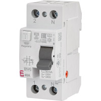 Дифференциальное реле ETI EFI6-P2 25А 1P+N 30мА тип AC 6kA (2061251)