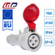 Розетка кабельная силовая IDE 16A 415В 3P+E IP44 Красный (3202)