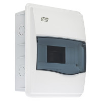 Розподільчий щит IDE внутрішній 8 модулів IP40 з шинами N і PE 248x210x97 мм (BM8PT/RR)