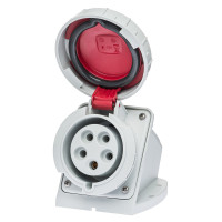 Розетка настенная силовая IDE 32A 415В 3P+N+T IP67 Красный (3826)
