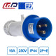 Вилка кабельная IDE 16A 250В 2P+E IP44 Синий (2101)