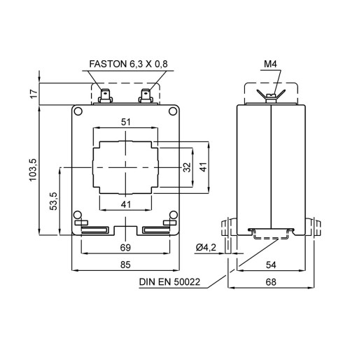 Трансформатор тока Frer 50х30 1200/5А (0,5=30VA)