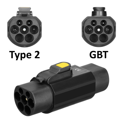 Переходник Type 2 - Type GBT Olink 7,4 кВт с фиксатором (MED011807)