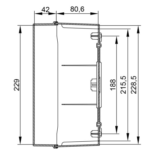 Распределительная коробка 243x333x132 P65-IP67 IDE (ELT322)
