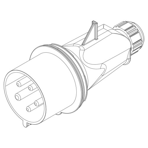 Вилка кабельная IDE 32A 415В 3P+N+E IP44 Красный (3106)