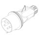 Вилка кабельная IDE 32A 415В 3P+N+E IP44 Красный (3106)