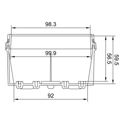 Розподільча коробка 113x113x68 мм IP67 IDE (EL111)