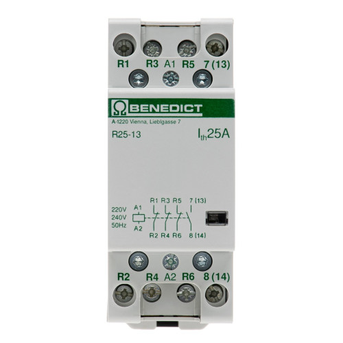 Контактор BENEDICT R25-13 25А 1NO + 3NC 230В 50Hz (16512)
