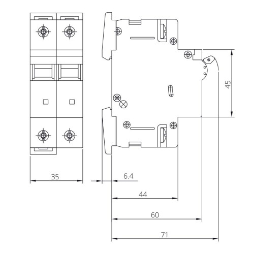 Автоматический выключатель 2A 2P 10kA C ISKRA RI62C2A (786100145000)