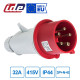 Вилка кабельная IDE 32A 415В 3P+N+E IP44 Красный (3106)