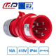 Розетка кабельная IDE 16A 415В 3P+N+E IP44 Красный (8502)
